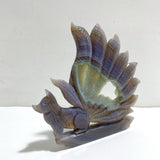 Beautiful Geode Druzy Agate Nine-tailed Fox Carving #7