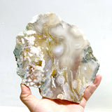 7 Pieces Beautiful Large Green Sakura Flower Agate Slab