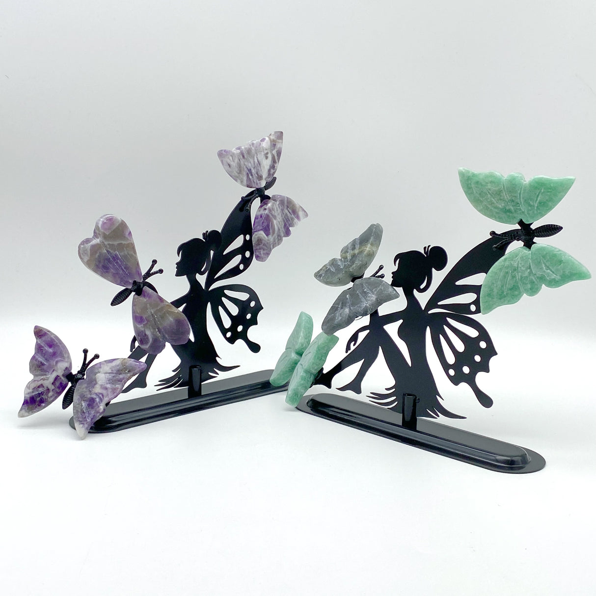 Mixed Materials Butterfly Wing Carving With Butterfly Fairy Stand Wholesale