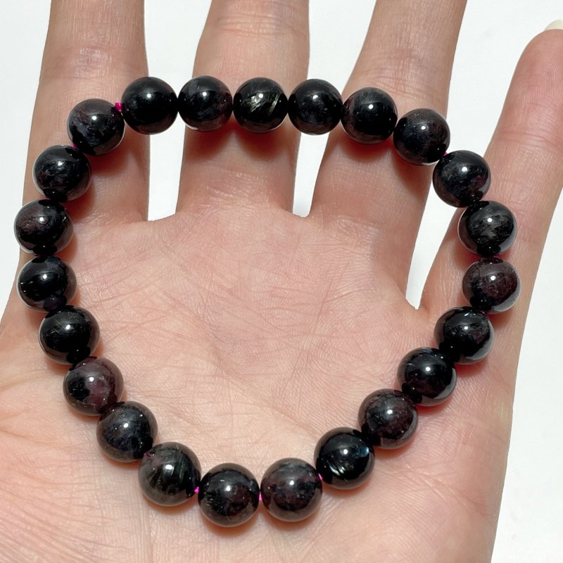 8mm Garnet Mixed Astrophyllite Bracelets Wholesale - Wholesale Crystals