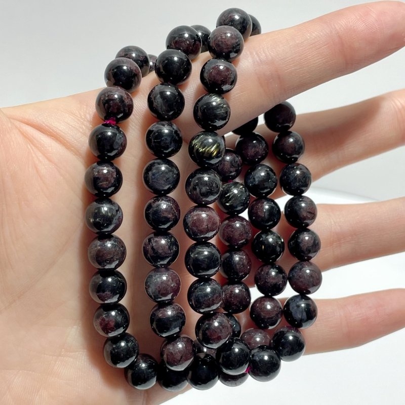 8mm Garnet Mixed Astrophyllite Bracelets Wholesale