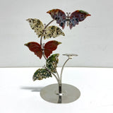 8th Vein Ocean Jasper Butterfly Flower Carving With Stand Wholesale - Wholesale Crystals