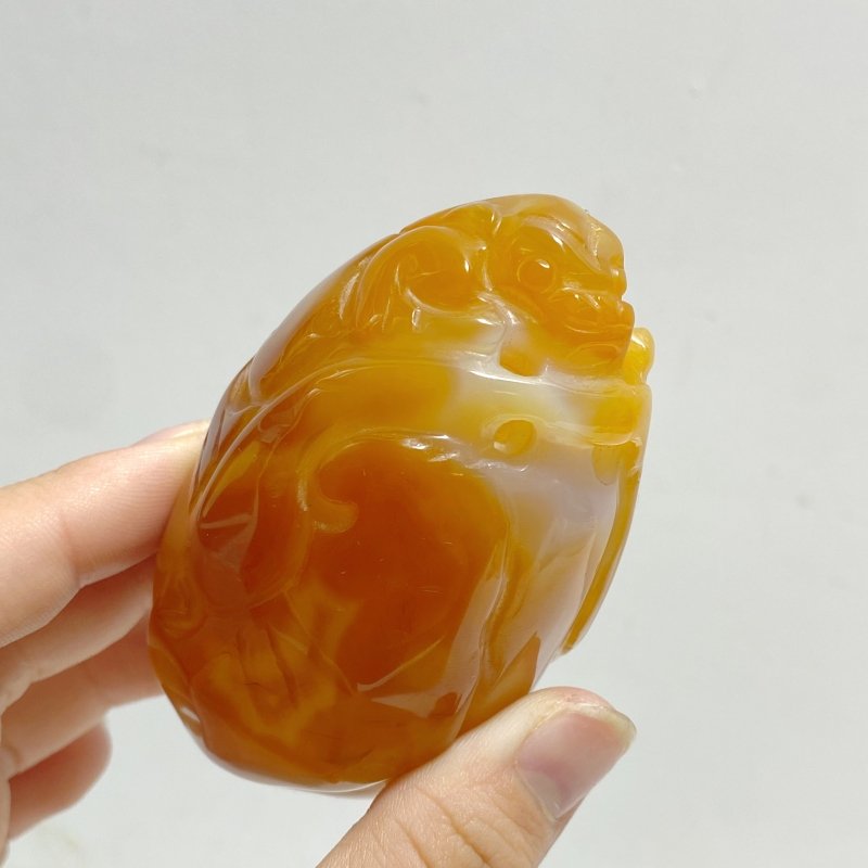 9 Pieces Beautiful Agate Tiger Carving - Wholesale Crystals