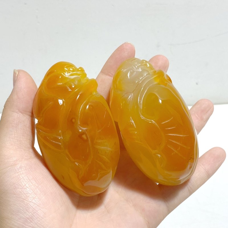 9 Pieces Beautiful Agate Tiger Carving - Wholesale Crystals