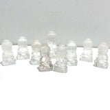 9 Pieces Beautiful Clear Quartz Buddha Carving - Wholesale Crystals