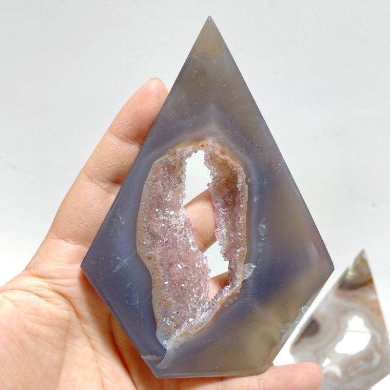 9 Pieces Beautiful Large Geode Druzy Agate Arrow Head Shape - Wholesale Crystals