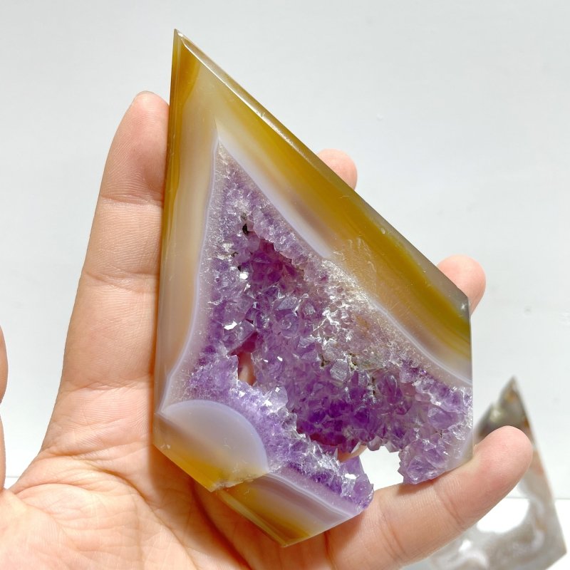 9 Pieces Beautiful Large Geode Druzy Agate Arrow Head Shape - Wholesale Crystals