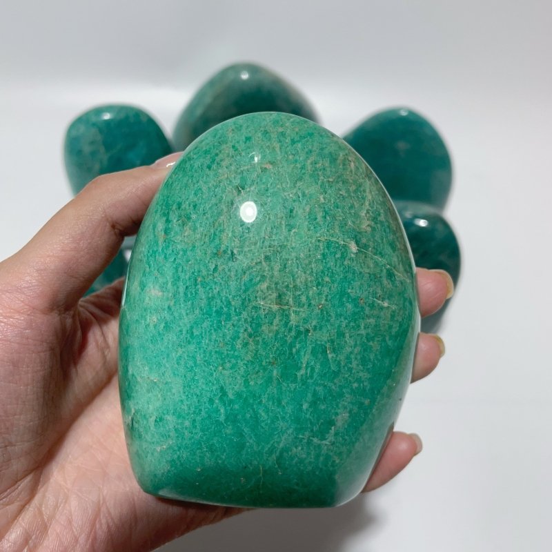 9 Pieces Deep Blue Amazonite Free Form -Wholesale Crystals