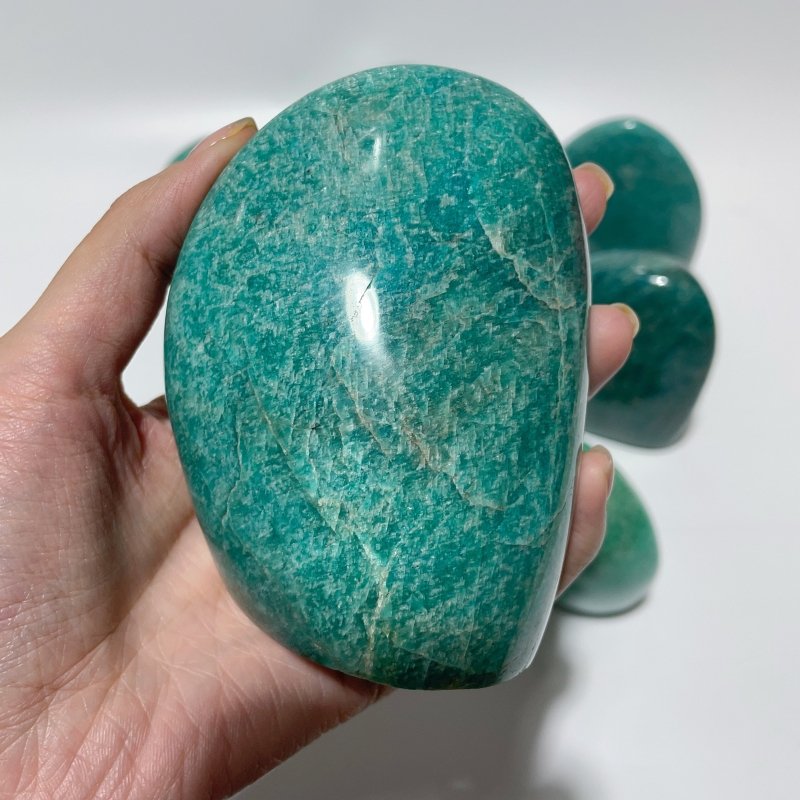 9 Pieces Deep Blue Amazonite Free Form -Wholesale Crystals