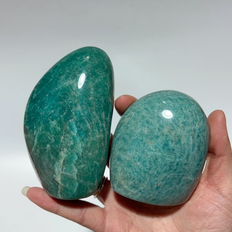 9 Pieces Deep Blue Amazonite Free Form -Wholesale Crystals