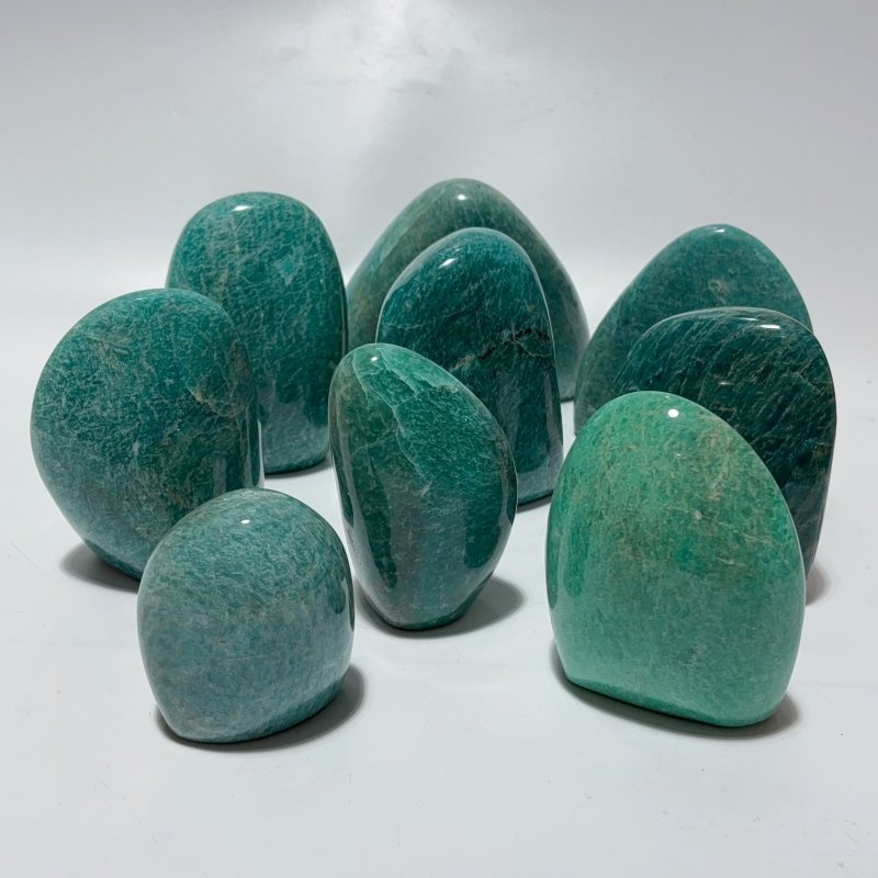 9 Pieces Deep Blue Amazonite Free Form -Wholesale Crystals