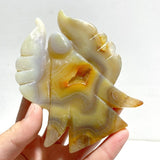 9 Pieces Geode Agate Druzy Angel Carving - Wholesale Crystals