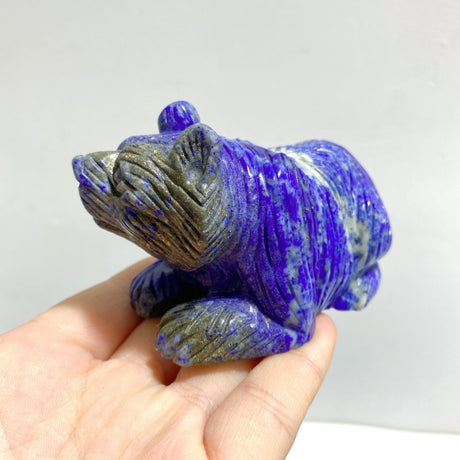 9 Pieces Lapis Lazuli Bears Carving - Wholesale Crystals
