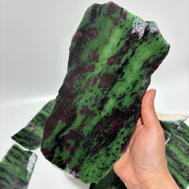 9 Pieces Large Ruby Zoisite Crystal Slab -Wholesale Crystals