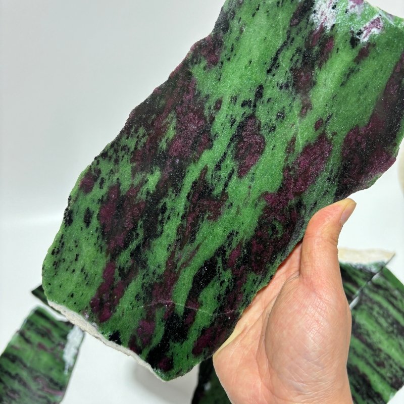 9 Pieces Large Ruby Zoisite Crystal Slab -Wholesale Crystals