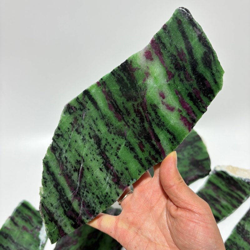 9 Pieces Large Ruby Zoisite Crystal Slab -Wholesale Crystals