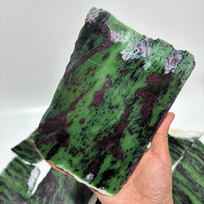 9 Pieces Large Ruby Zoisite Crystal Slab -Wholesale Crystals