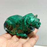 9 Pieces Malachite Mixed Animals Carving (With Crack) - Wholesale Crystals