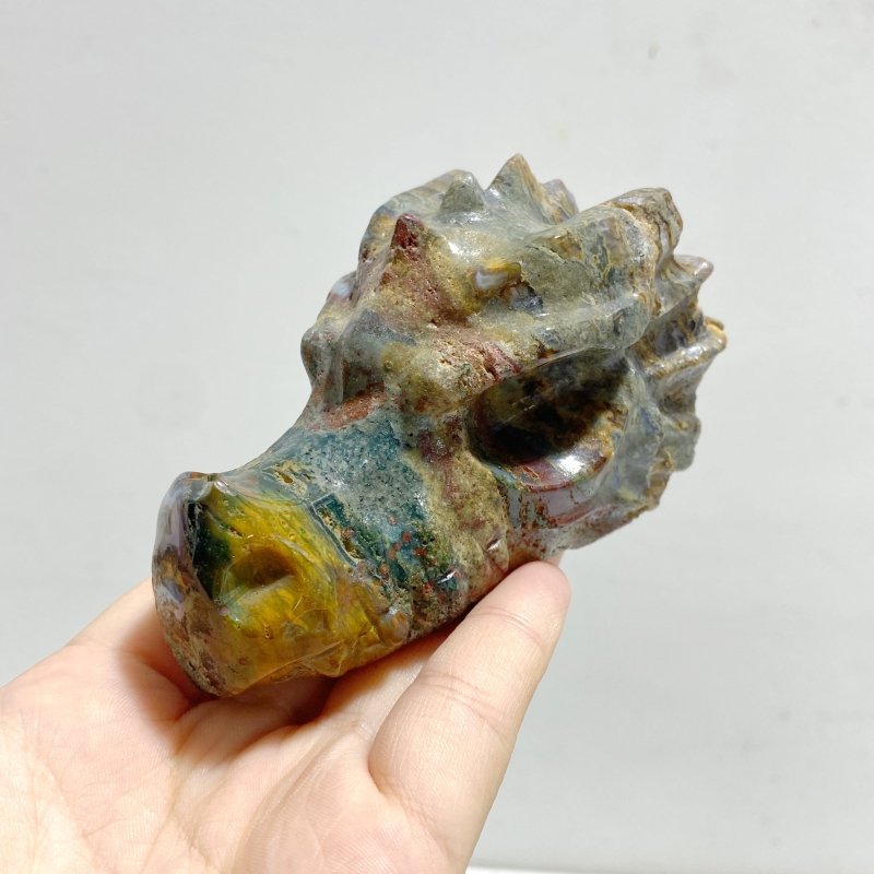 9 Pieces Ocean Jasper Dragon Head Carving Closeout - Wholesale Crystals
