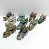 9 Pieces Ocean Jasper Dragon Head Carving Closeout - Wholesale Crystals