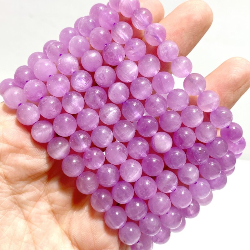 9 Pieces Purple Spodumene Kunzite Bracelets - Wholesale Crystals
