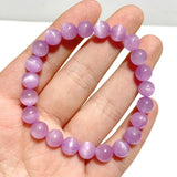 9 Pieces Purple Spodumene Kunzite Bracelets - Wholesale Crystals