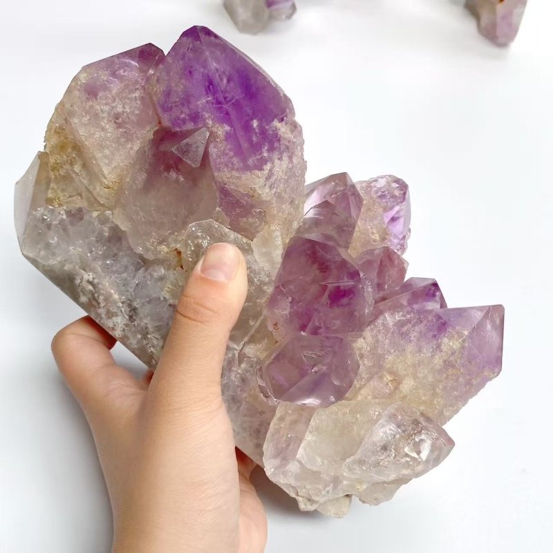 9 Pieces Raw Amethyst Cluster Polished Point (Sea Freight Only) -Wholesale Crystals