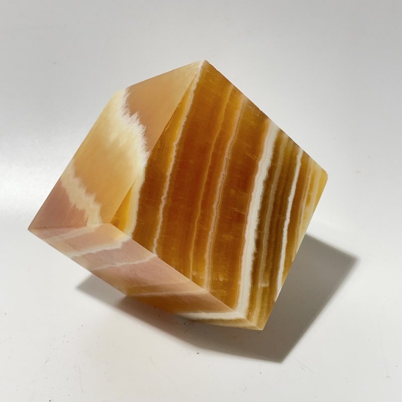 9 Pieces Stripe Yellow Calcite Stand Cube -Wholesale Crystals