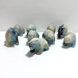9 Pieces Trolleite Stone Bear Carving - Wholesale Crystals