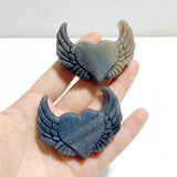 9 Pieces Trolleite Stone Heart Wing Carving Closeout - Wholesale Crystals