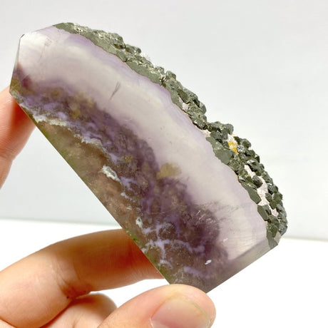 9 Pieces Unique Fluorite Mixed Pyrite Calcite Slab - Wholesale Crystals