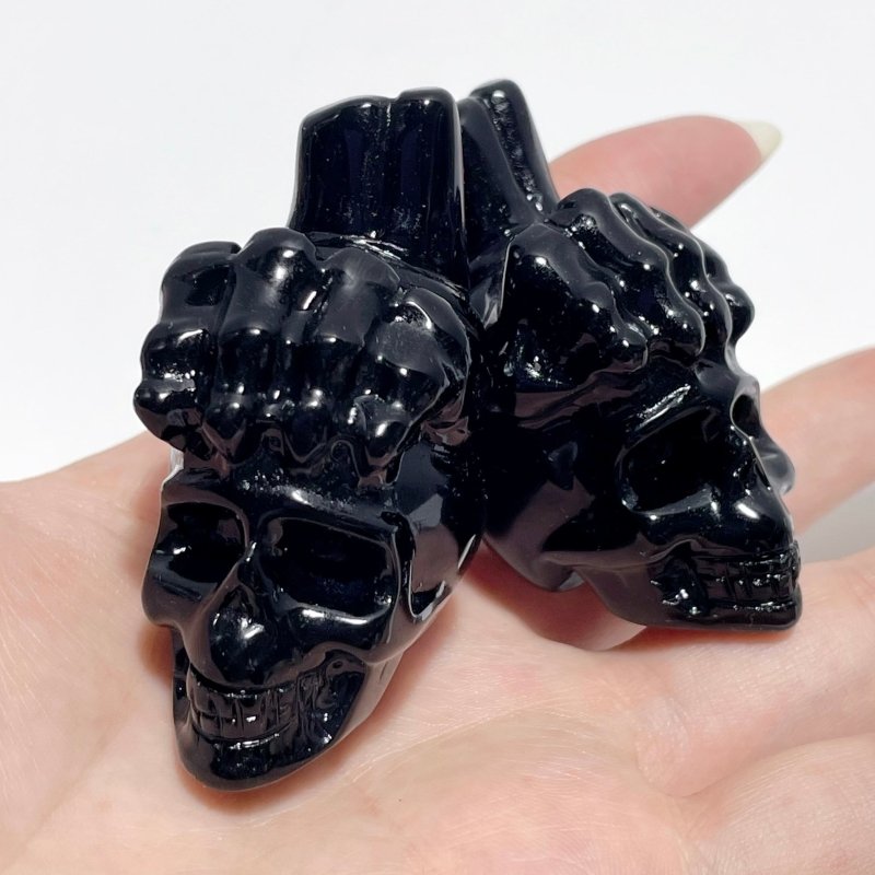 9 Types Crystal Skull With Hand Carving Wholesale Pink Opal Obsidian - Wholesale Crystals