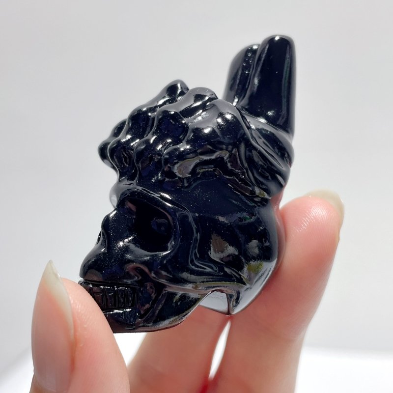 9 Types Crystal Skull With Hand Carving Wholesale Pink Opal Obsidian - Wholesale Crystals