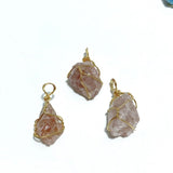 9 Types Raw Stone Crystal Pendants Wholesale Rose Quartz Chevron Amethyst Sunstone - Wholesale Crystals