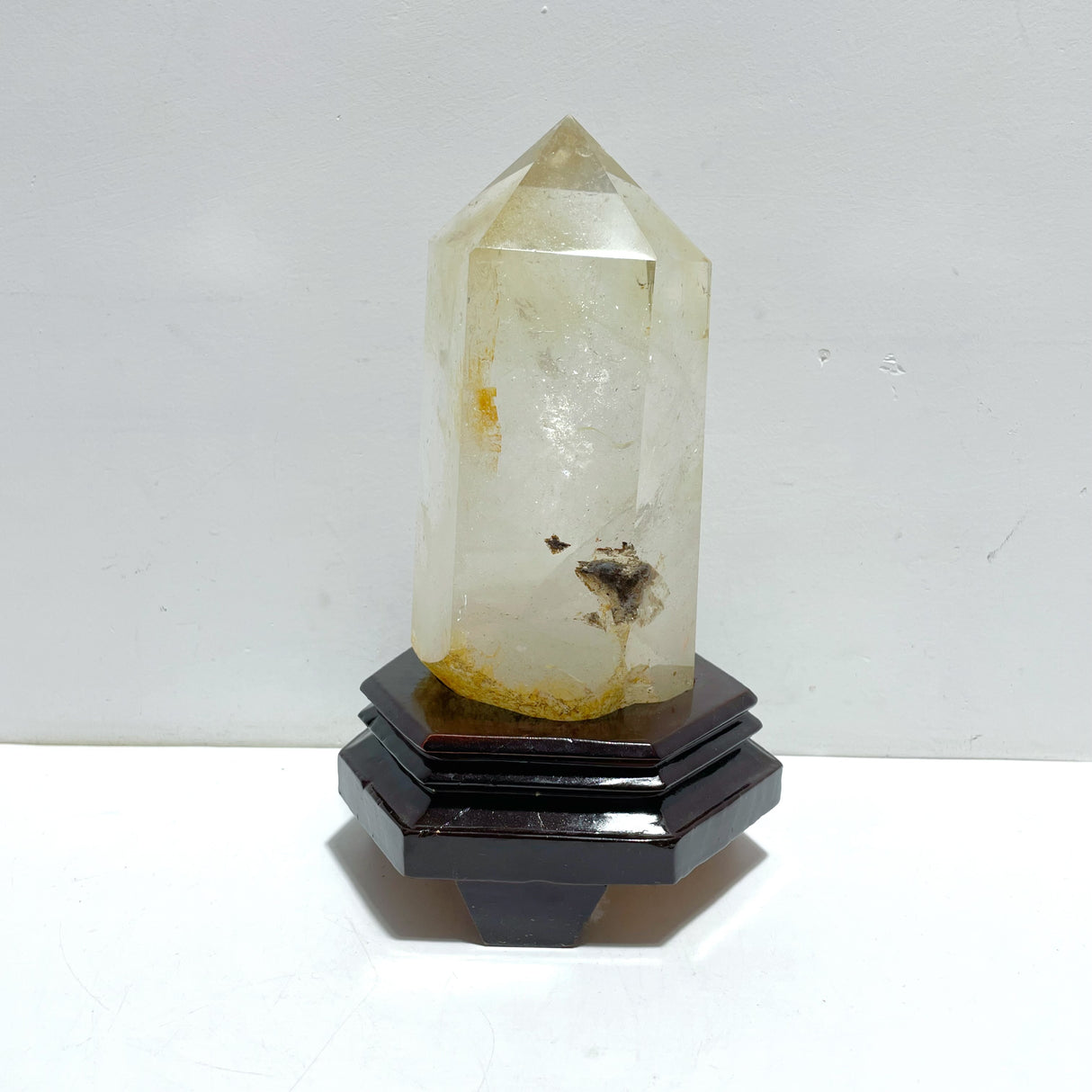 Large Clear Quartz Tower Point With Stand