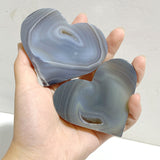 24 Pieces Geode Druzy Agate Heart
