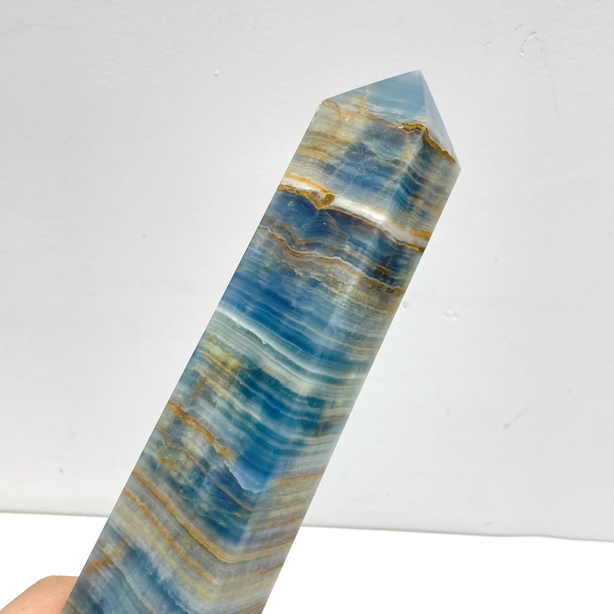 7 Pieces High Quality Blue Onyx Four-sided Tower Point