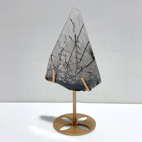 Unique Black Tourmaline Slab With Stand #3