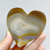 24 Pieces Geode Druzy Agate Heart