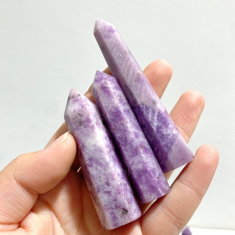 95 Pieces Lepidolite Tower Point - Wholesale Crystals