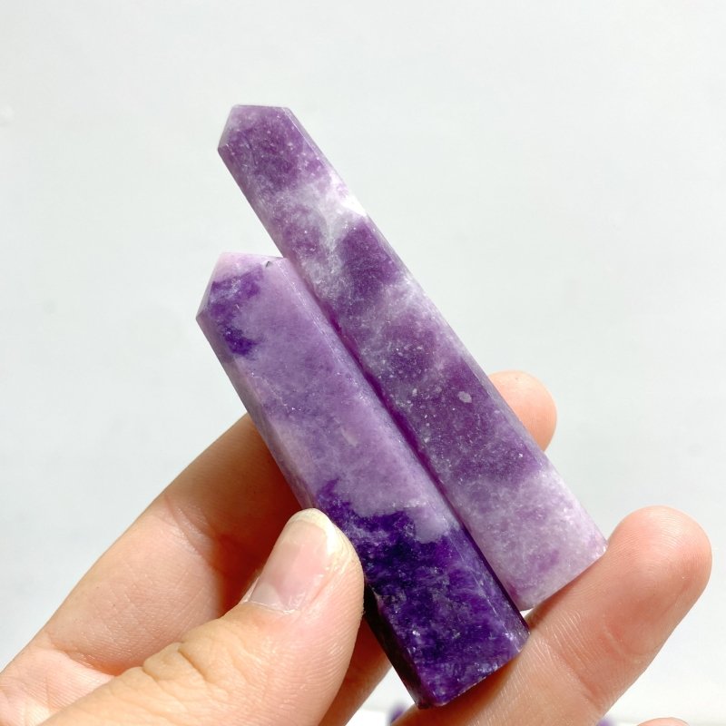 95 Pieces Lepidolite Tower Point - Wholesale Crystals