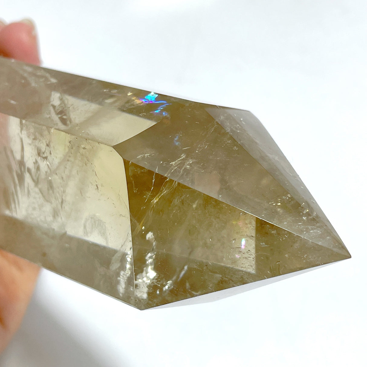 6 Pieces Tall Smoky Quartz Tower Point With Rainbow