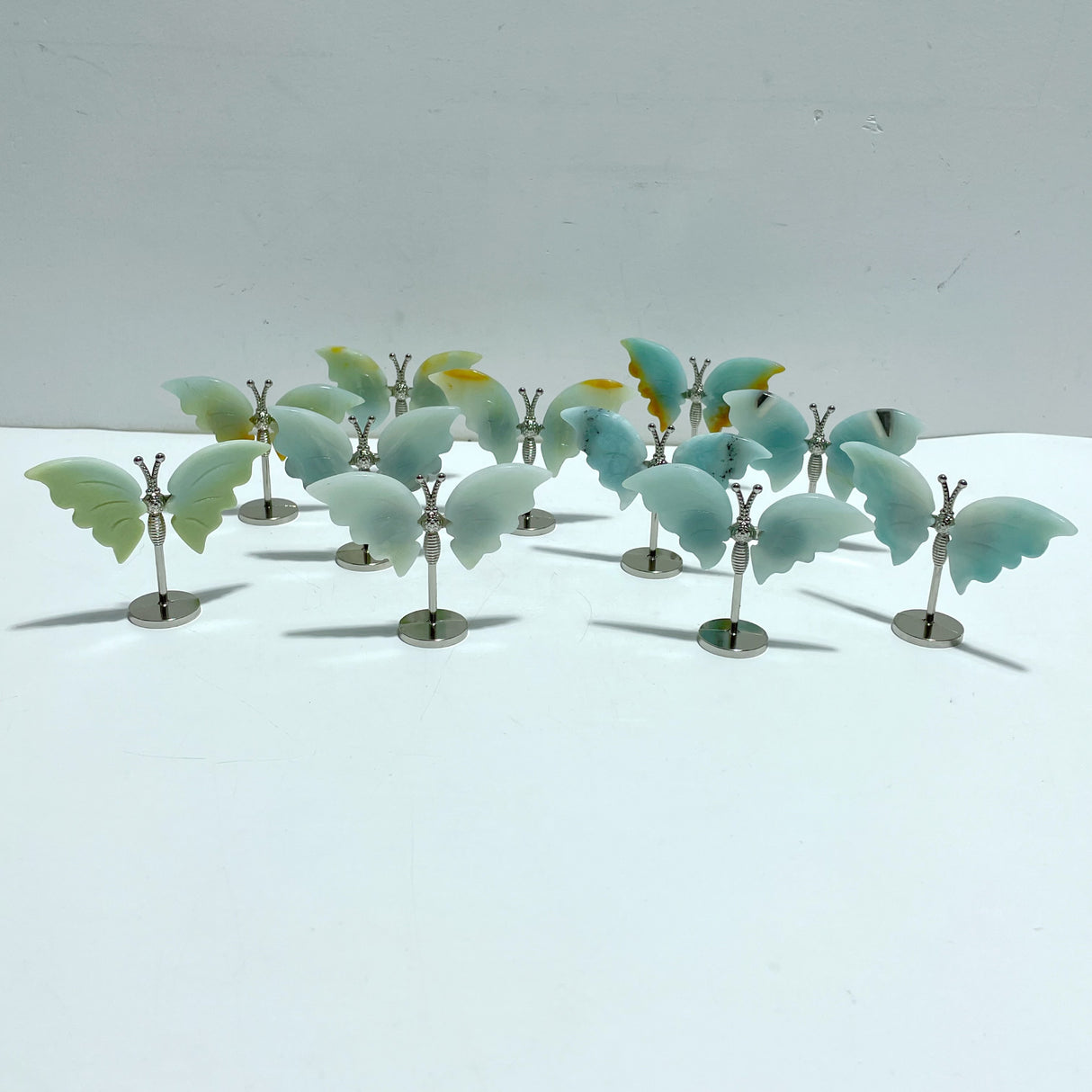 Small Caribbean Calcite Butterfly Carving With Stand Wholesale