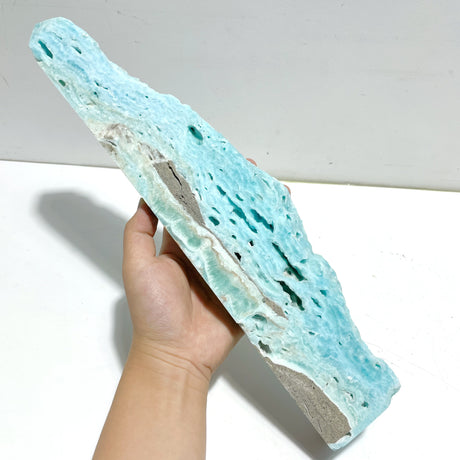 5 Pieces Large Blue Hemimorphite Four-Sided Tower Raw Side
