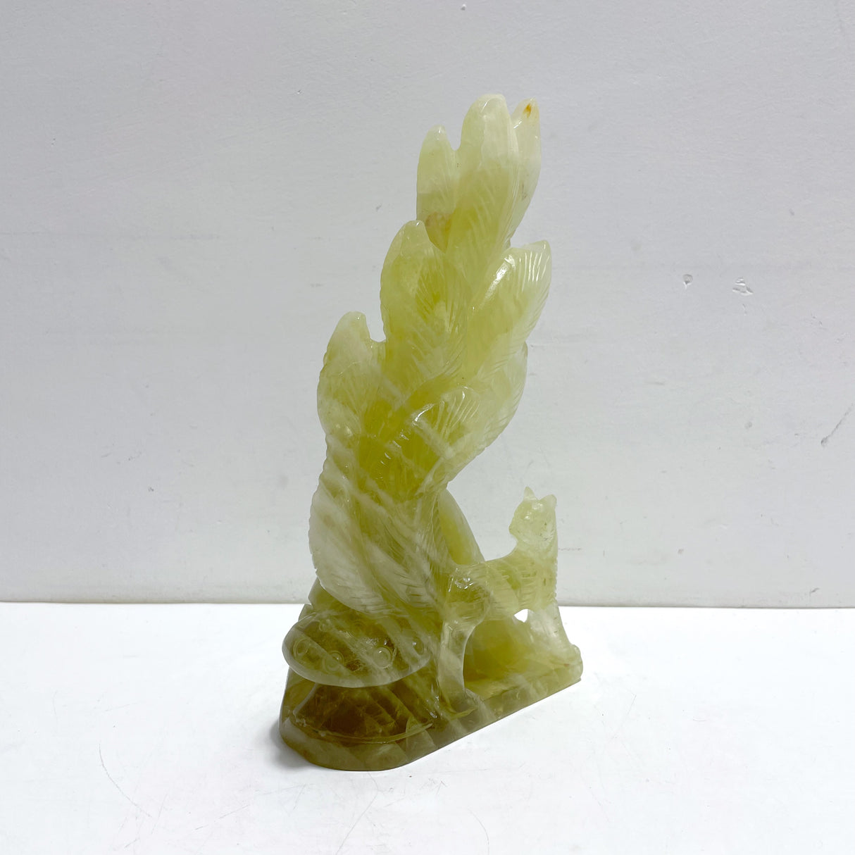 Unique Citrine Nine-tailed Fox Carving