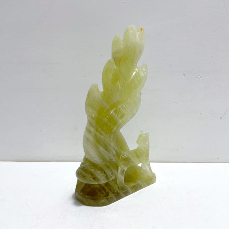 Unique Citrine Nine-tailed Fox Carving