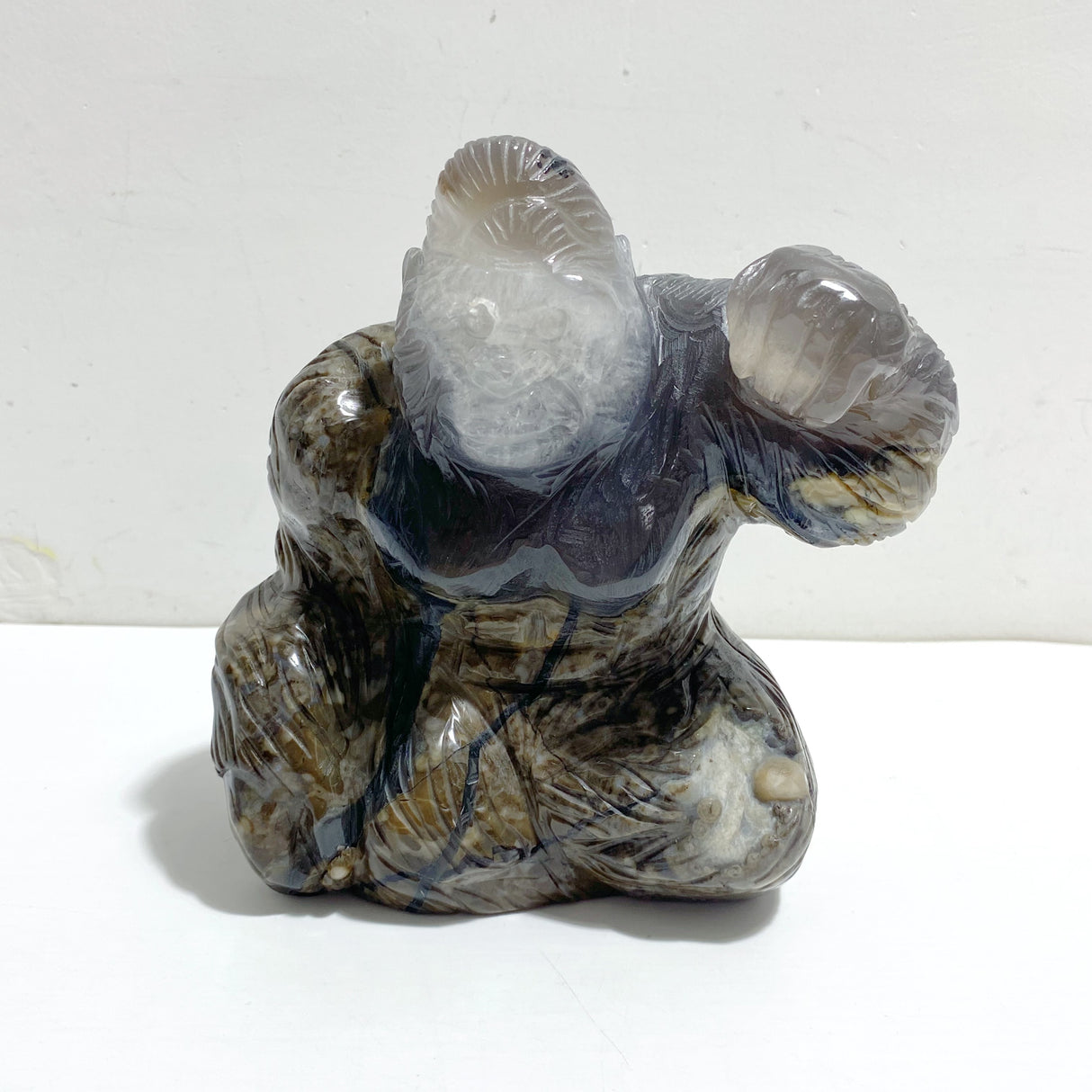 Unique Volcano Agate King Kong Ape Carving #1