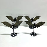 4 Pairs Pyrite Flying Dragon Wing Carving With Stand
