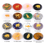 KS2392 - 35*45mm Animal Oval Slice Crystal Laser Engraving