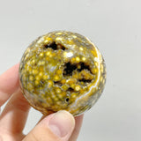 12 Pieces Geode Druzy 8th Vein Ocean Jasper Spheres